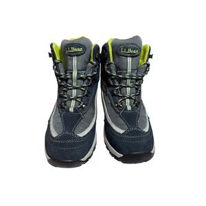 LLBean Women's Hiking Boots Navy Blue Neon Yellow Size‎ 7 Medium Waterproof